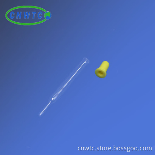 Yellow Rubber Stopper Glass Dropper Pipettes and Pasteur Pipettes for Laboratory Use
